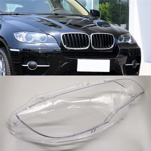 Couvercle de phare avant de voiture, lentille en verre, abat-jour  Transparent, masques de coque pour BMW X6 E71 2008 – 2014 - AliExpress