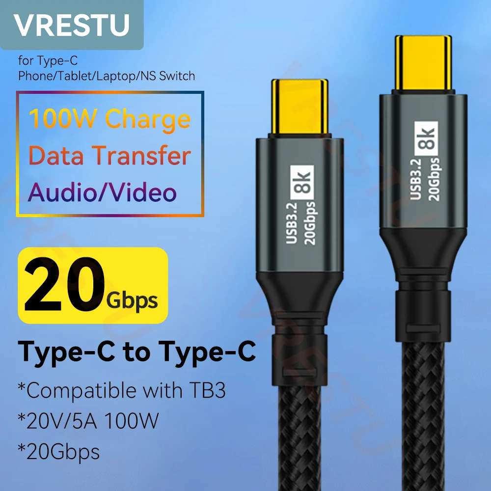USB3.2 USB C에서 C타입 케이블, 썬더볼트 3, TB3, 맥북, 아이패드,..