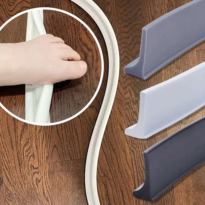 BathroomWaterStopperSiliconeRetainingStripWaterShowerDamFlood