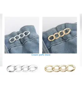 50LE Versatile Twist Buckles Alloy Brooch Jeans Waist Extender Adjustable Disassembly Sewing Buttons for Clothing