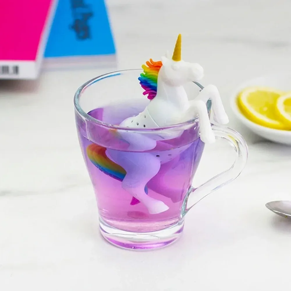 Unicorn Shape Tea Infuser Strainers Food Grade Creative 1 Pcs Diffuser Tea Bag Filter Loose Leaf Herbal Spice Filter Silicone