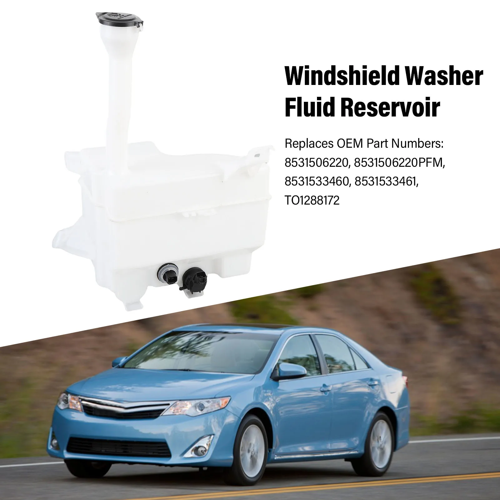 Washer Fluid Reservoir with  Hose 8531506220 Replacement for  2012-2017  Washer Reservoir