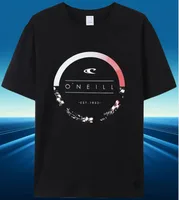 2025 New Beach Men's Summer Hot Sale Men's Curled Oneill 100%cotton T Shirt Round Garland Logo Top Quality Tees 1