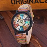 Luxury Wood Grain Turntable Women Quartz Wristwatches Vintage Pattern Leather Strap Watch Korean Student Gift Watch Dropshipping 2
