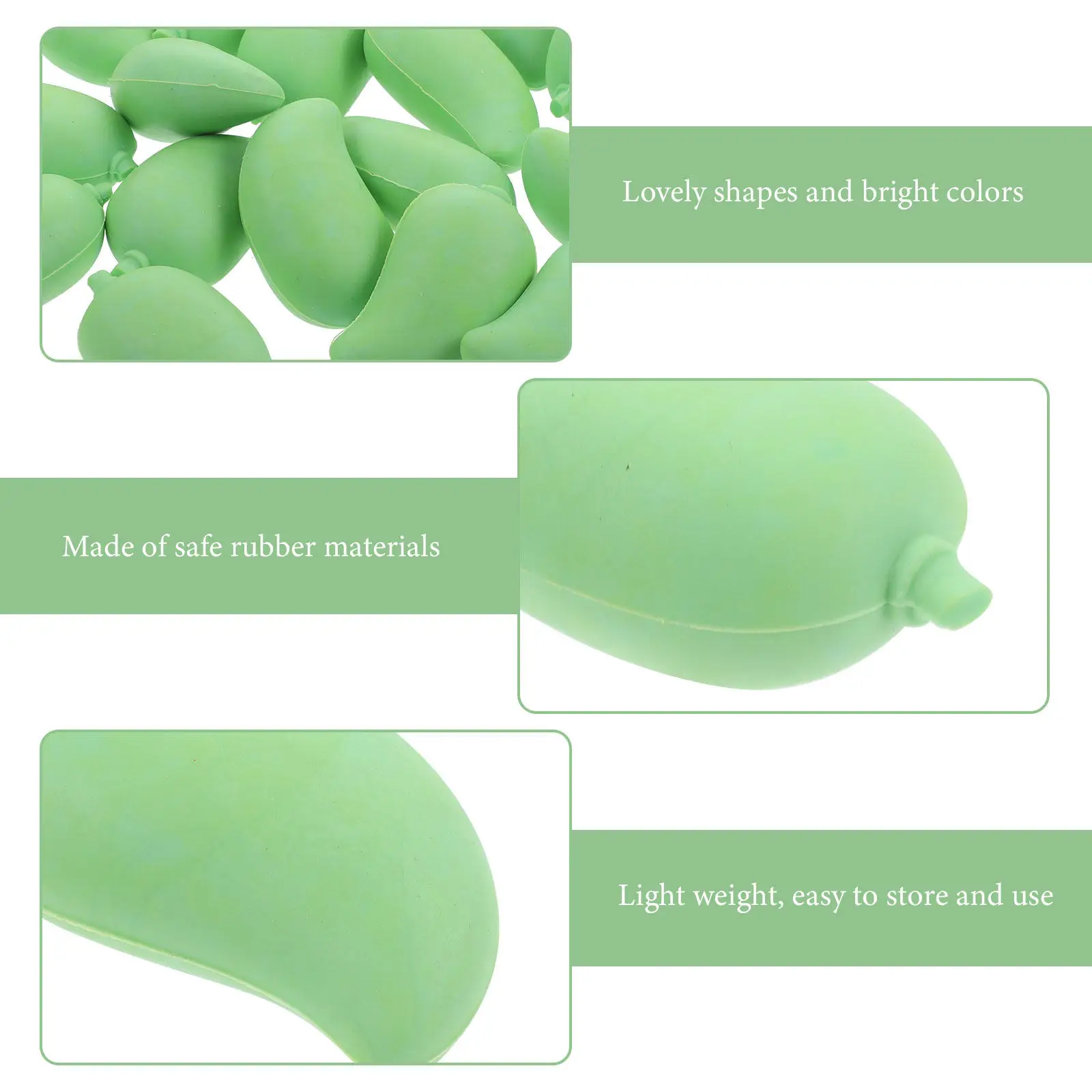 20Pcs 어린이를위한 창조적 인 지우개 망고 음식 모양의 귀여운 지우개 쉬운 스머징 깨끗한 쓰기 그리기 동기 부여 학교 선물 어린이