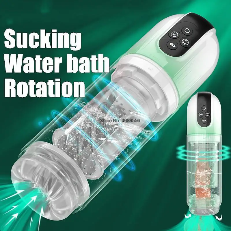 Masturbator, automatische männliche Tasse, rotierende Saugwat SPA, echte Muschi-Masturbationspumpe_voghion.com
