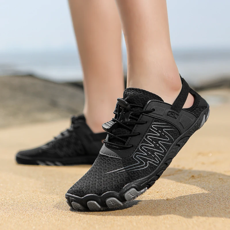 Summer Upstream Wading Shoes Breathable Beach Barefoot Sandals Men Women Non-slip Pool Swimming Portable Aqua Sneakers Unisex