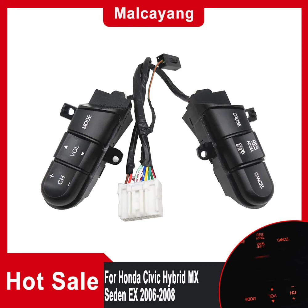 Per Honda Civic Hybrid Mx Seden Ex 2006-2008 Pulsante Di Controllo Dell'Interruttore Del Volante Muslimah Auto Cruise Audio Remote