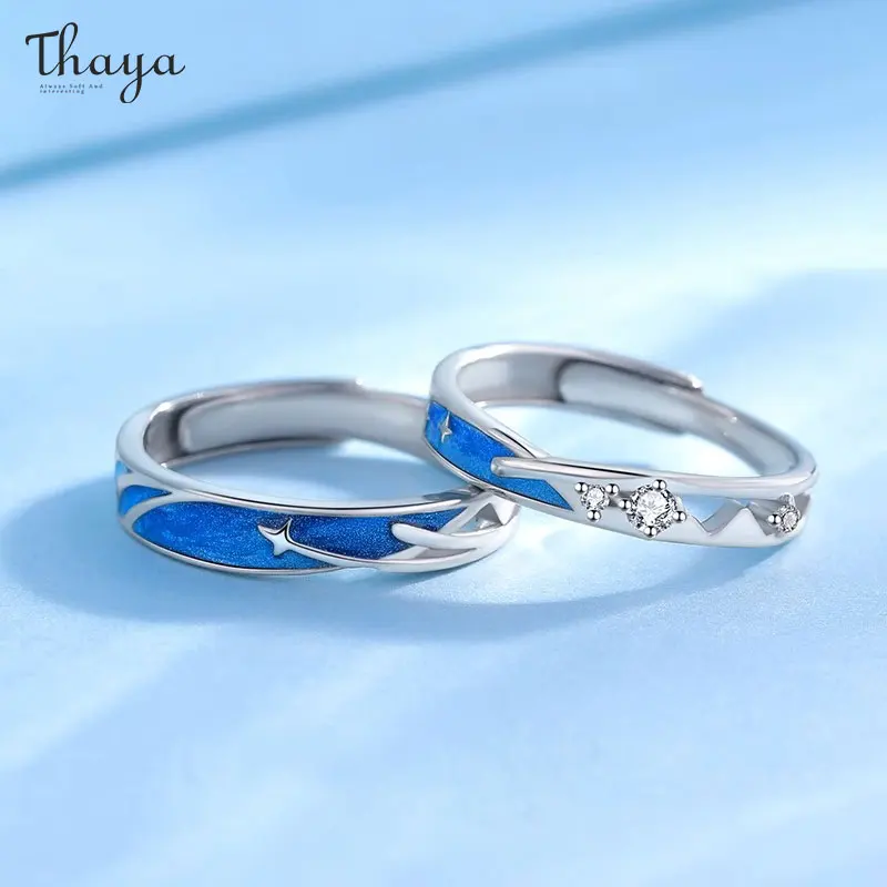 

Thaya 2024 Trendy S925 Silver Meteor Elegant Rings for Women Dropship Wholesale Wedding Engagement Ring for Couple Fine Jewelry
