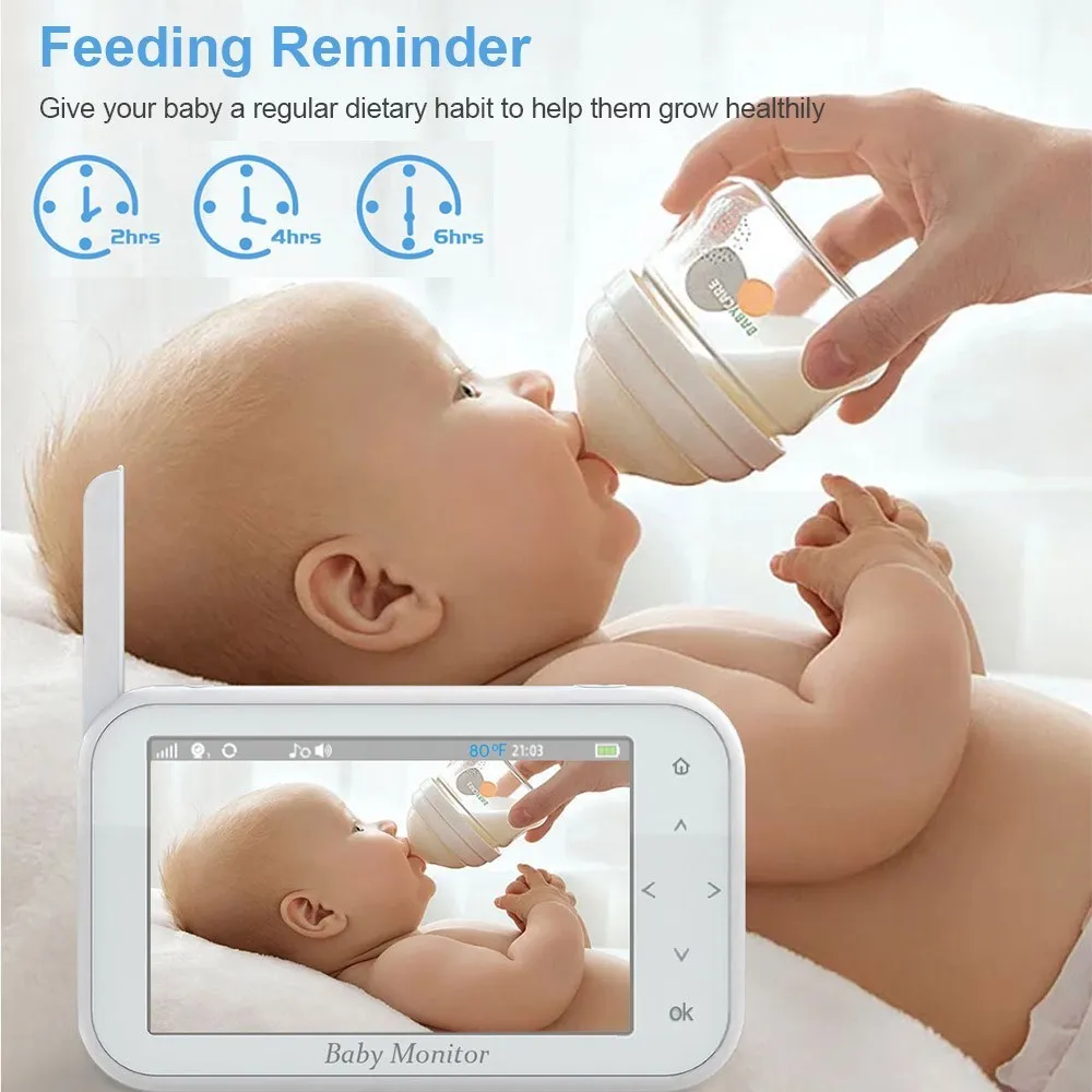 LS VISION 4.3 Inch Baby Monitor Scurity Potection Cmera For Kids IPS Screen Night Vision Battery Cam 2-Way Talk Auto Rotation security camera wireless baby monitor video baby monitor