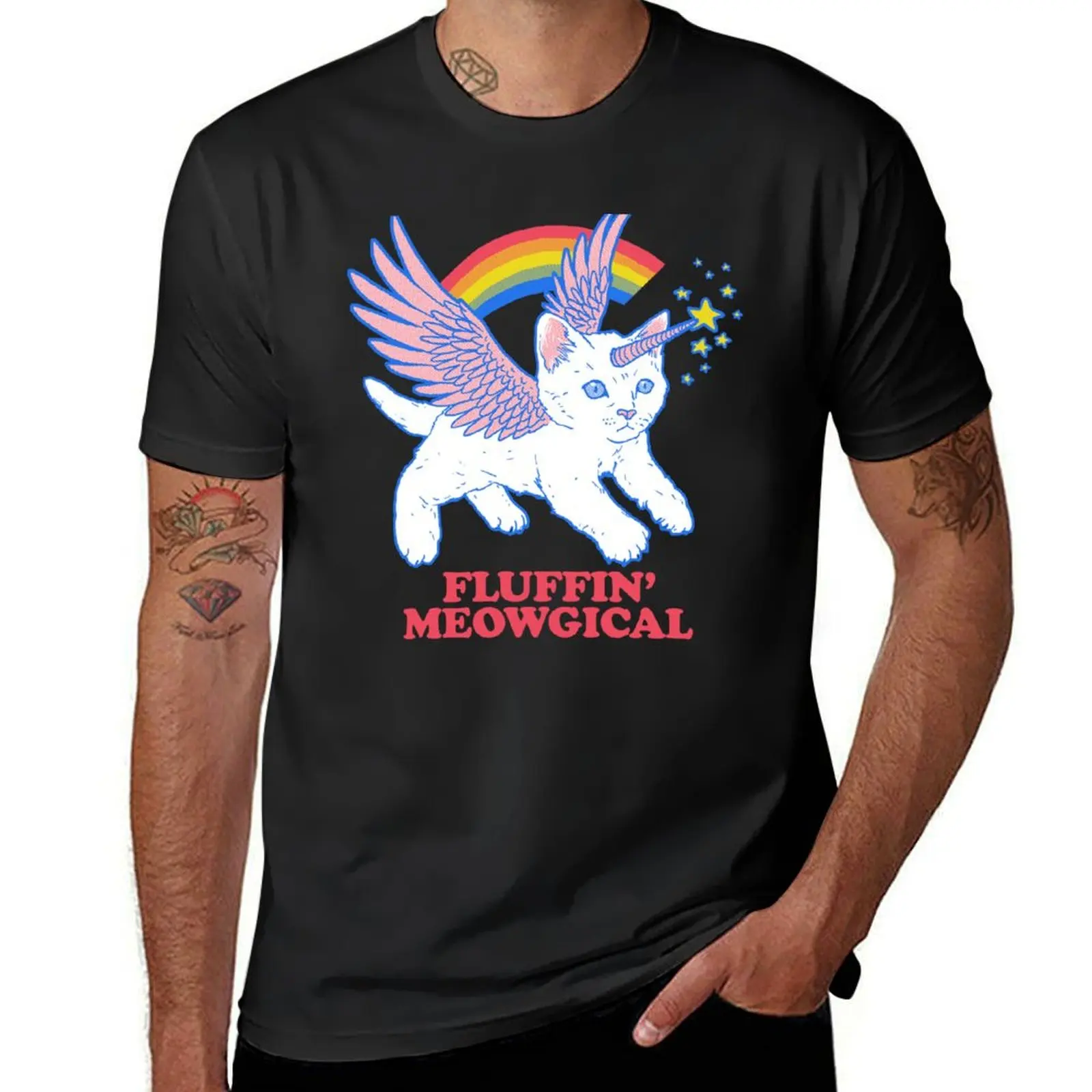 Fluffin' Meowgical T-Shirt Aesthetic clothing customs mens plain t shirts