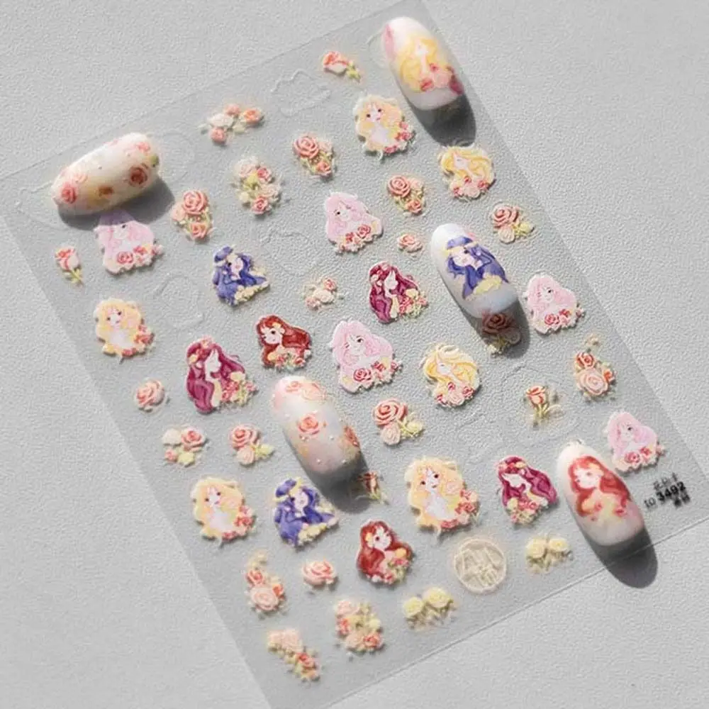 Cartoon Nail Charms Joker Nail Stickers Star Bunny Pattern Nail Art Supplies Joker Nail Decorations Play Card Circo Clown