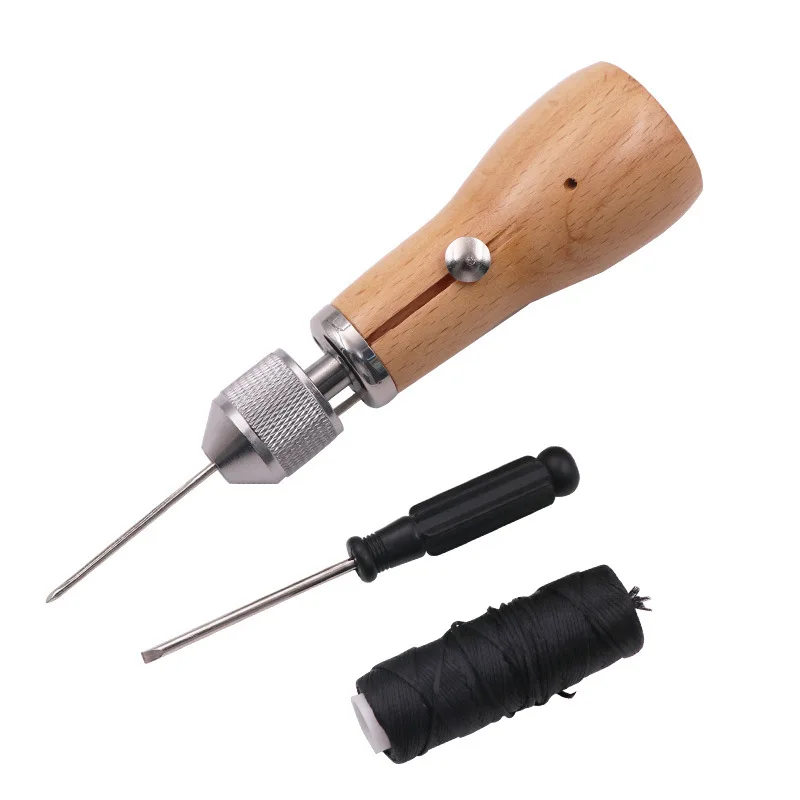 Leather Sewing Tool DIY Leather Hand Stitcher Waxed Thread Belt Strips Shoemaker
