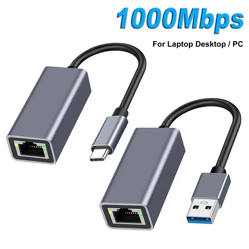Adaptador Ethernet USB 3,0 tipo C, tarjeta de red USB RJ45 de 1000Mbps para MacBook, PC, Windows XP 7, 8, 10, Cable de Internet USB Android