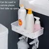 Bathroom Above Over The Toilet Rack No Drill Wall Mounted Shelf Toilet Plastic Shelf Shower Organizers Bath Storage Accessories 4
