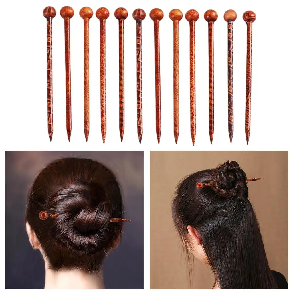 12Pieces 5.12inch Retro Hair Sticks Flowers Printed Wood Hairpin Chopsticks Wooden Hairpin Headdress DIY Accessories 12Pieces 5.12inch Retro Hair Sticks Flowers Printed Wood Hairpin Chopsticks Wooden Hairpin Headdress DIY Accessories