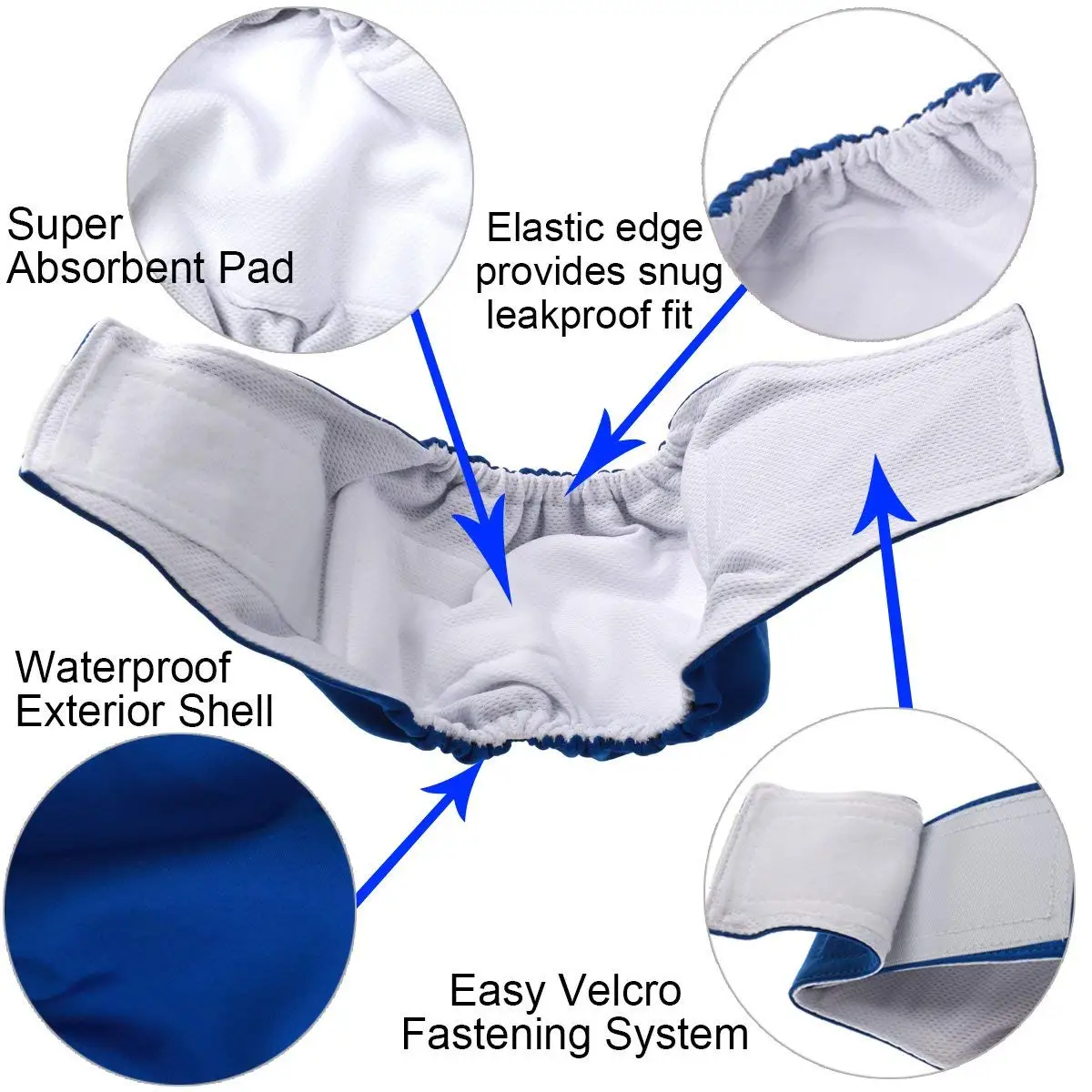 Washable Reusable Pet Male Dog Cloth Diaper Physiological Sanitary Dog Shorts Underwear Pant for Pet Dogs dog diapers pet diapers dog nappies dog shorts