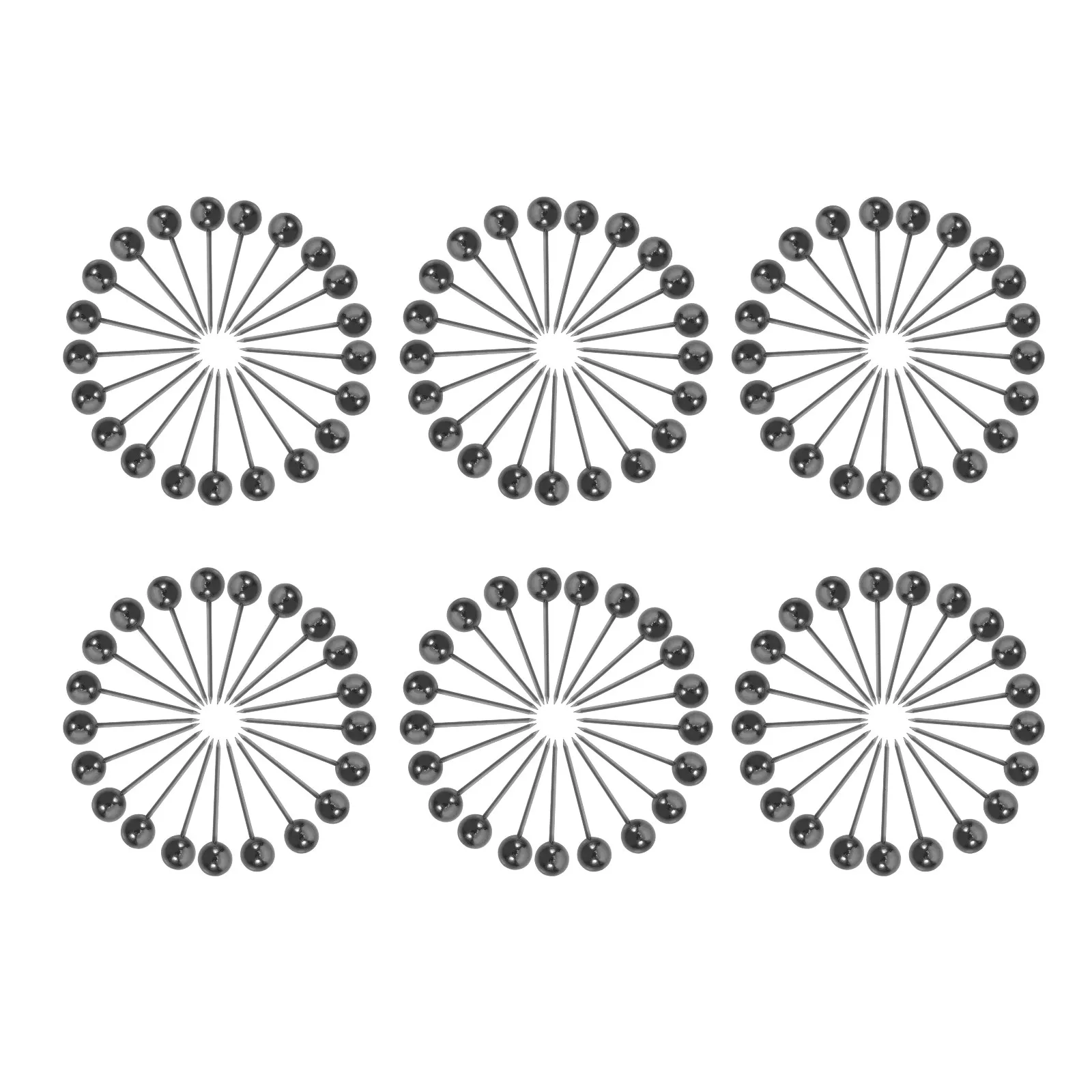 200개 플라스틱 원형 헤드 푸시핀, 전기도금된 헤비 듀티 대형 헤드핀, 지도, 사진, 코르크보드 장