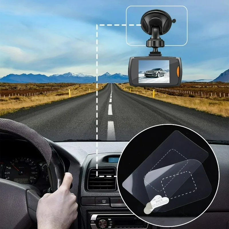 Static Sticker for Dash Cam ETC GPS Anti-Scratch Film No Residue Windshield Mount Protector Easy Installation Removal Decals