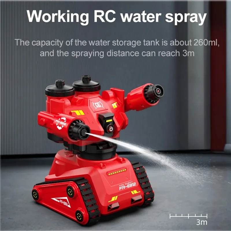 NEW Children's Toy Gifts RC Robot APP Remote Control Intelligent Fire Fighting Robot Luminous Water Spray Truck Programmabl Toy 2