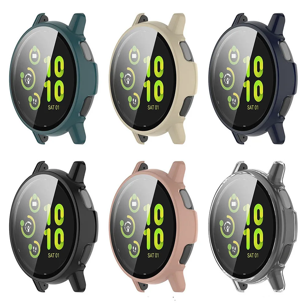 

Защитный чехол из поликарбоната и закаленного стекла для Garmin Vivoactive 5, полная защита экрана, защитный чехол-бампер для GarminActive 5