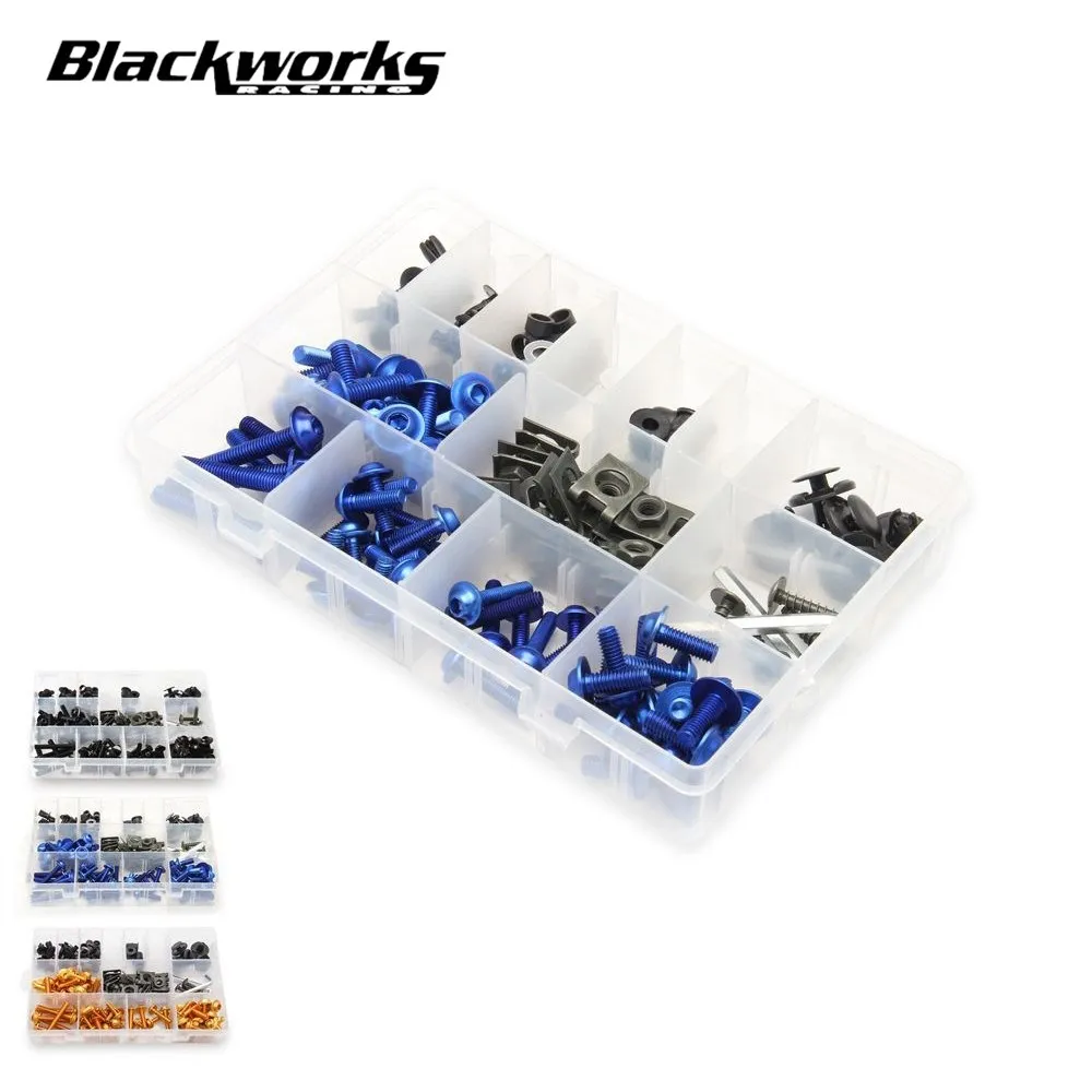 

177PCS/Set Universal M6 M5 Motorcycle Fairing Bolt Kits Bodywork Screws Nut For Honda For BMW Pit Dirt Bike MP-1008
