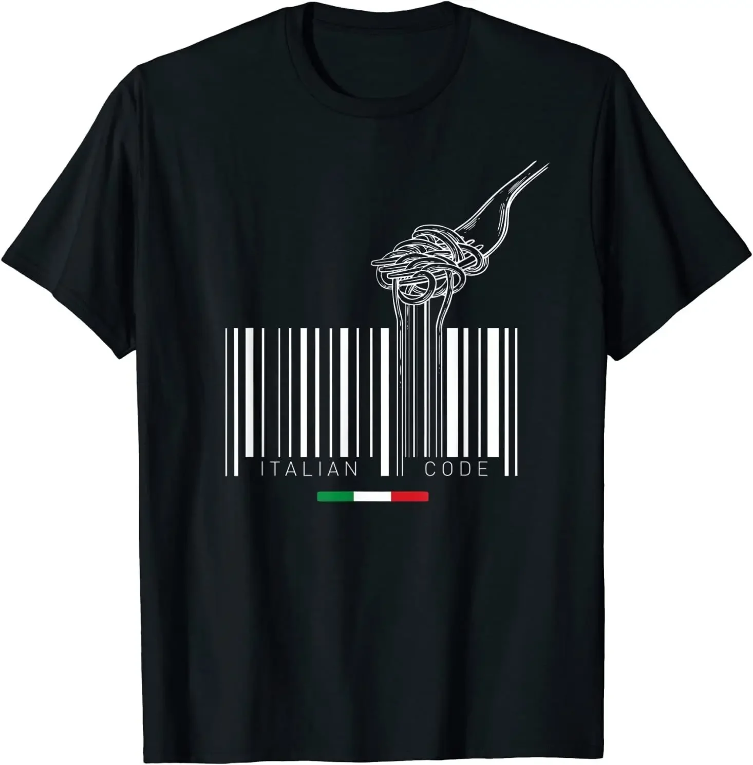

Новинка, итальянский код, модель спагетти-вилка Italia, мужская женская футболка с длинными рукавами