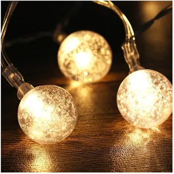3M LED Light Crystal Ball Outdoor Garden Camping Light String 20 LED Lights Waterproof Garland Light Ramadan Decorations 3
