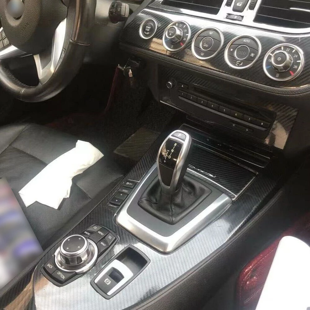 BMW Z4 E89 2009-2016 자동차 스타일링 3D/5D 카본 파이버 자동차 인테리어 센터 콘솔 컬러 몰딩 스티커 데칼 부품