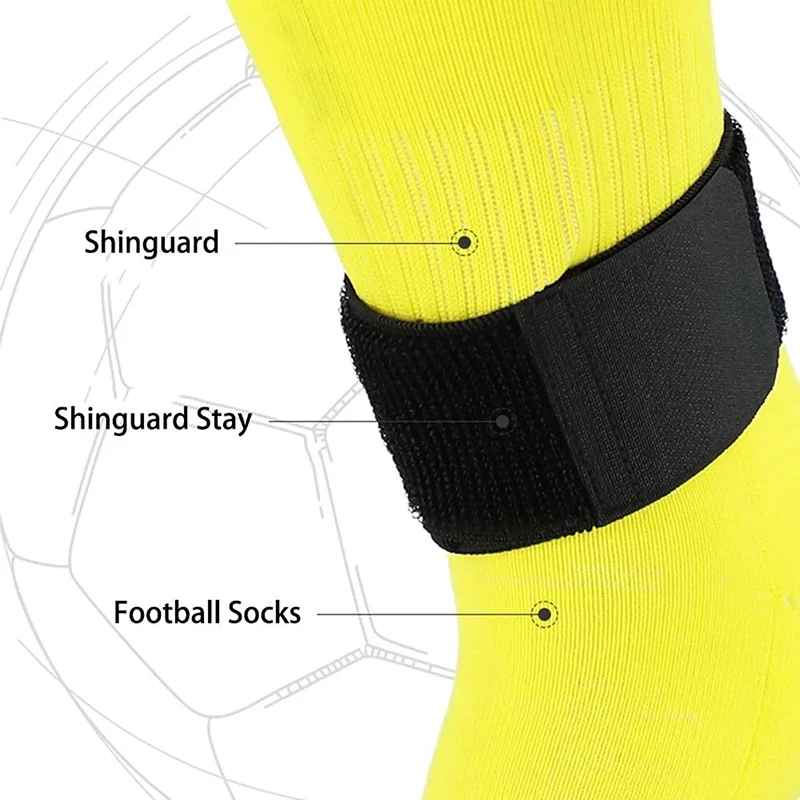 Soccer Shin Guard Stay Fixed Bandage Tape Fastener Adjustable Elastic Shinguard Fixing Strap 1Pair Soccer Football Leg Shin Pads soccer shin guards,shin guard pads