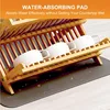 Bamboo Dish Drying Rack with Utensil Holder, 3 Tier Collapsible Dish Rack, Wooden Dish Racks for Kitchen Counter 6