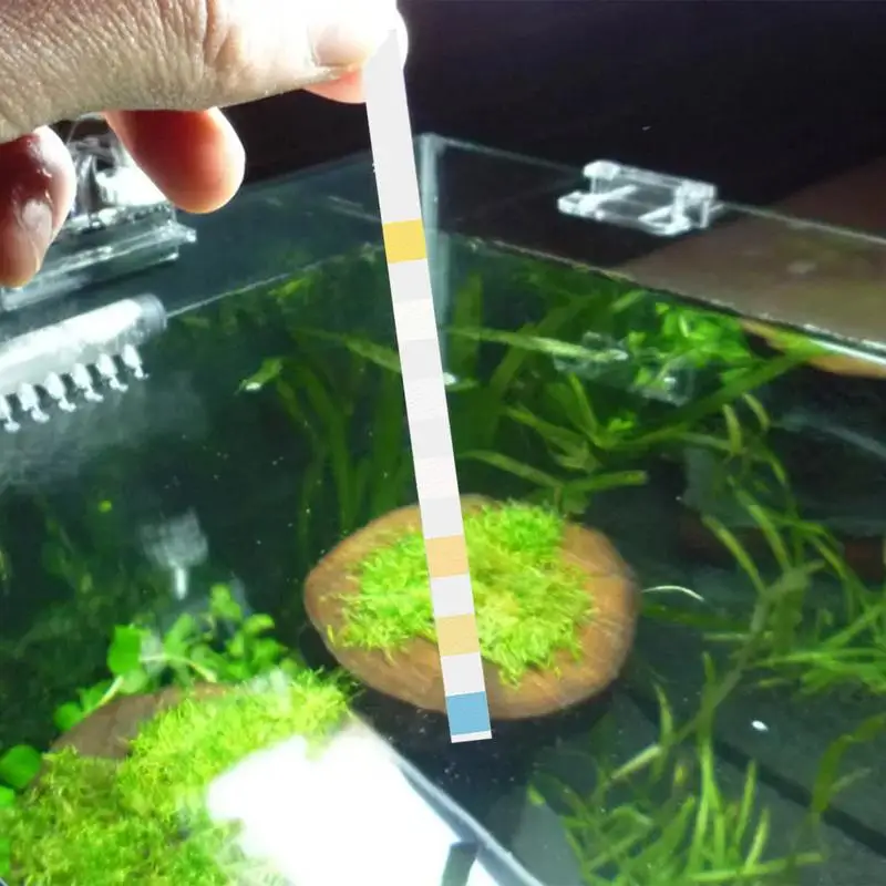 

Тестовые полоски для аквариума, 7-полосный набор для тестирования аквариума для пресноводных и соленых рыбок, тест-полоски для пруда с остаточным хлором