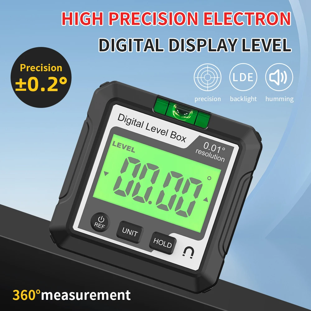 Mini Digital Angle Meter 4*90&deg; Inclinometer With Magnetic Base Level Finder Protractor Angle Ruler Measuring Tool,digital angle protractor,digital angle meter,digital inclinometer