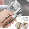 1 Pack Stainless Steel Garlic Crusher Ginger Crusher Peeler Squeezer Heavy Duty Zinc Alloy Garlic Crusher Kitchen Tools 4