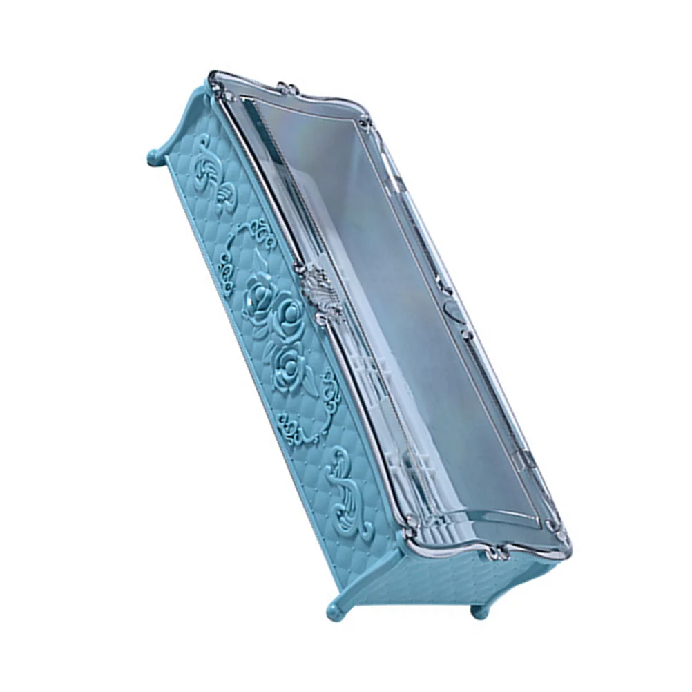 

Delicate Tableware Storage Box Transparent Chopsticks Spoon Box with Lid Decorative Chopsticks Cage Plastic Draining Cutlery