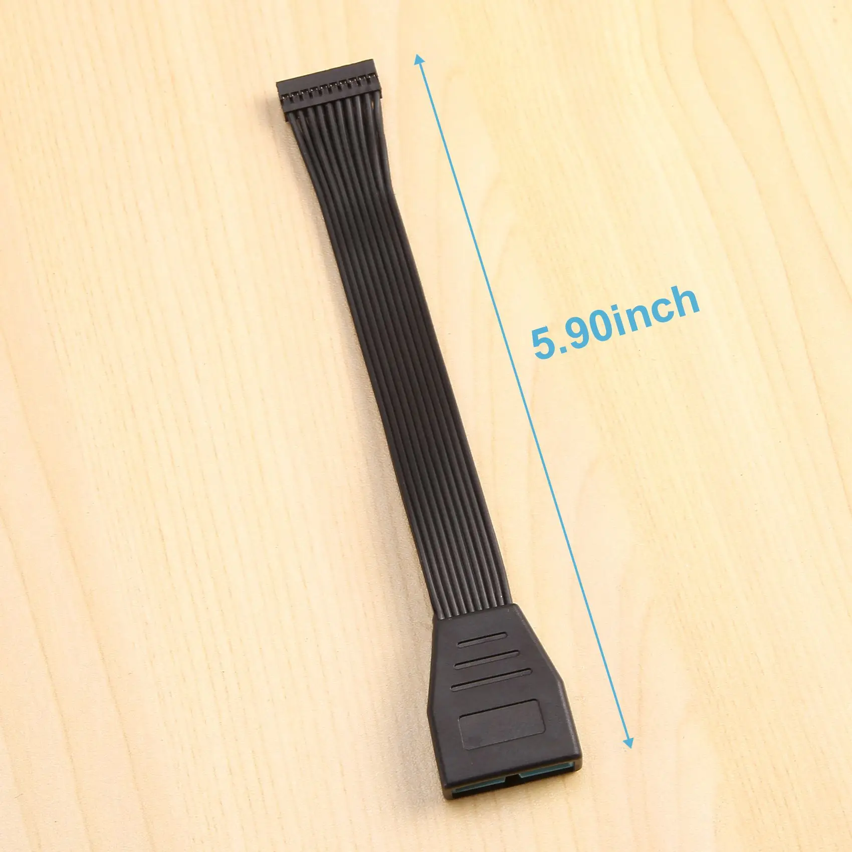 2Pcs Small Mini USB 3.0 19/20Pin Internal Extension Header Adapter Cable USB 20Pin Extension Cable for Motherboard 15Cm