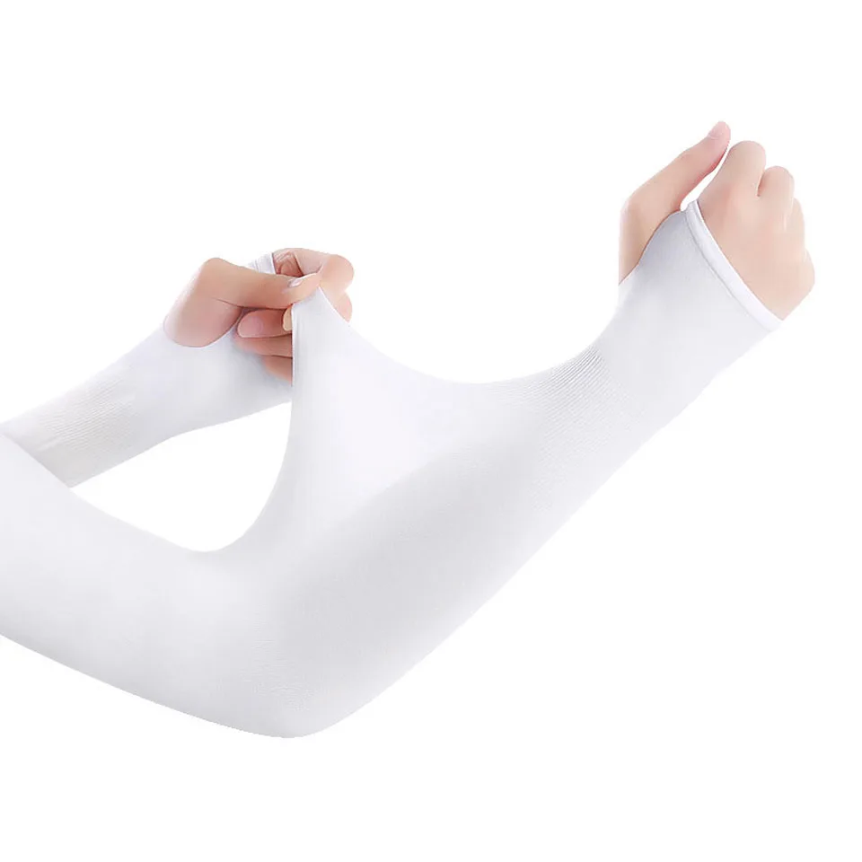 Anti-UV Cycling Arm Sleeves Ice Fabric Sunscreen Ridding Running Sleeve Outdoor Sport Bike Tourism Arm Warmers Men Women