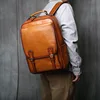 NZPJ Leather Men's Backpack Natural Cowhide Schoolbag Fashion Computer Bag Casual Men's Bag Suitable For 16 Inch Laptop 4