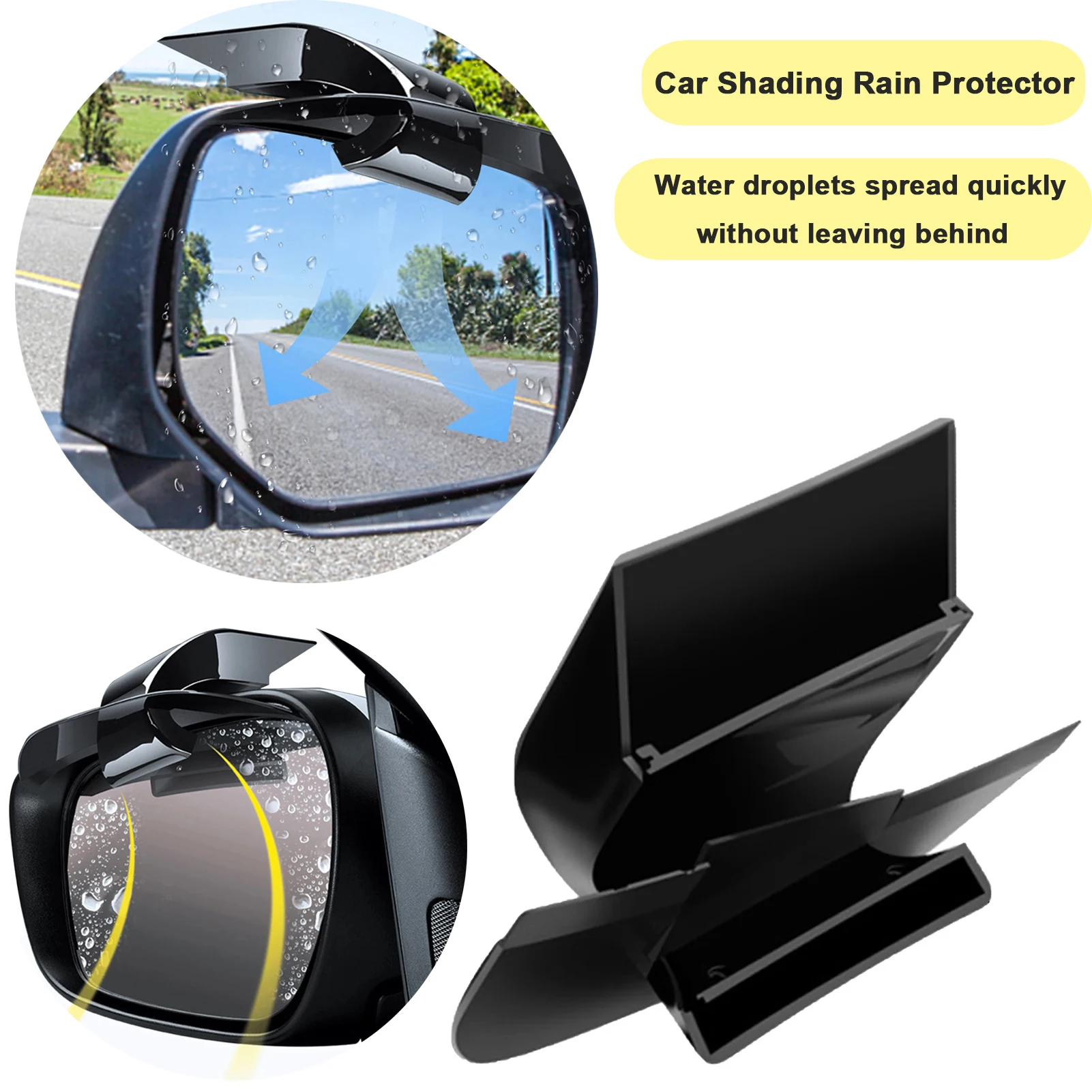 2PieceCarRearviewMirrorRainEyebrowWaterproofCarMirror