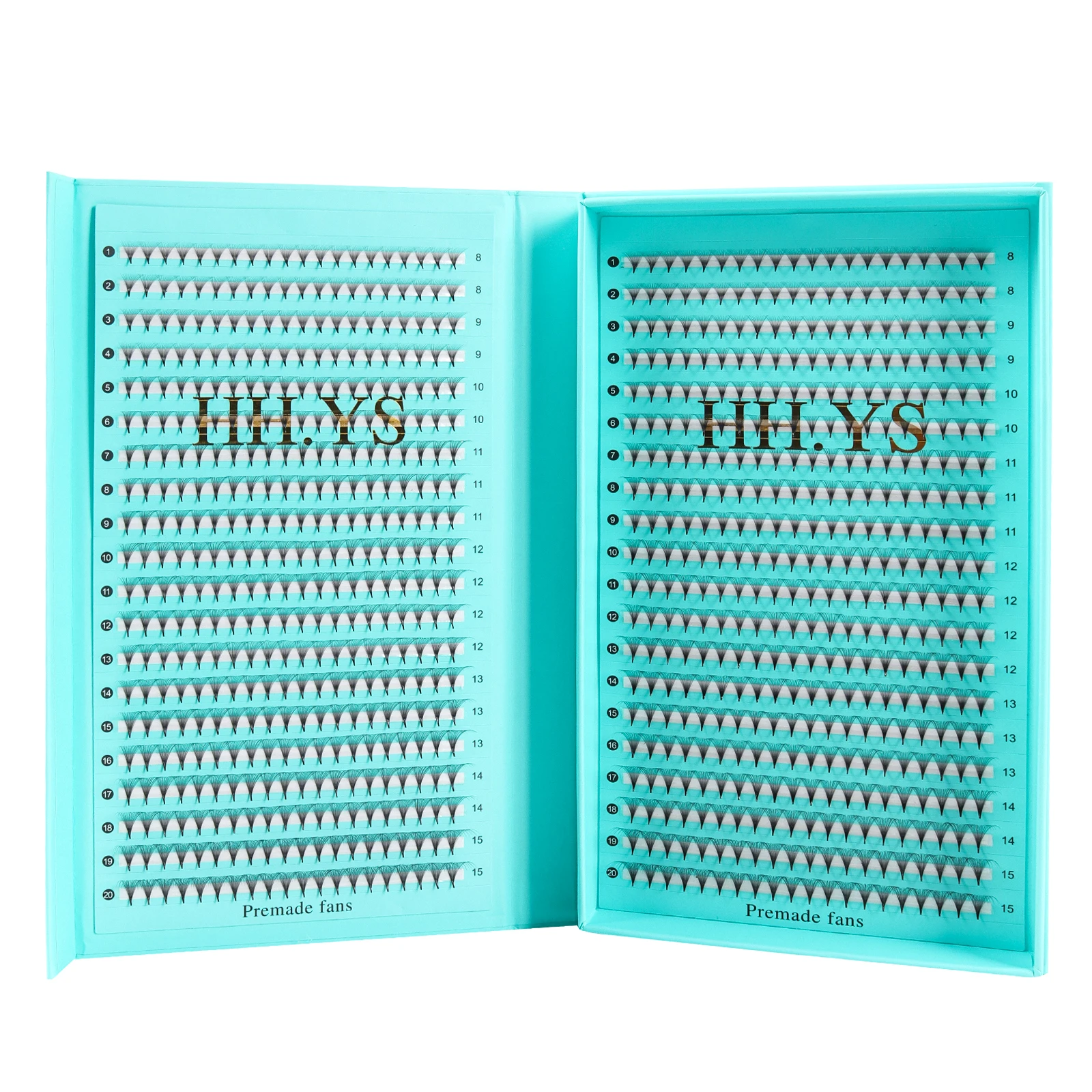 800 Fans 20D 0.03 Thin Roots Slim Base Premade Fans Lash Medium Stem Sharp Pointy Base Premade Volume Fans Eyelash Extensions