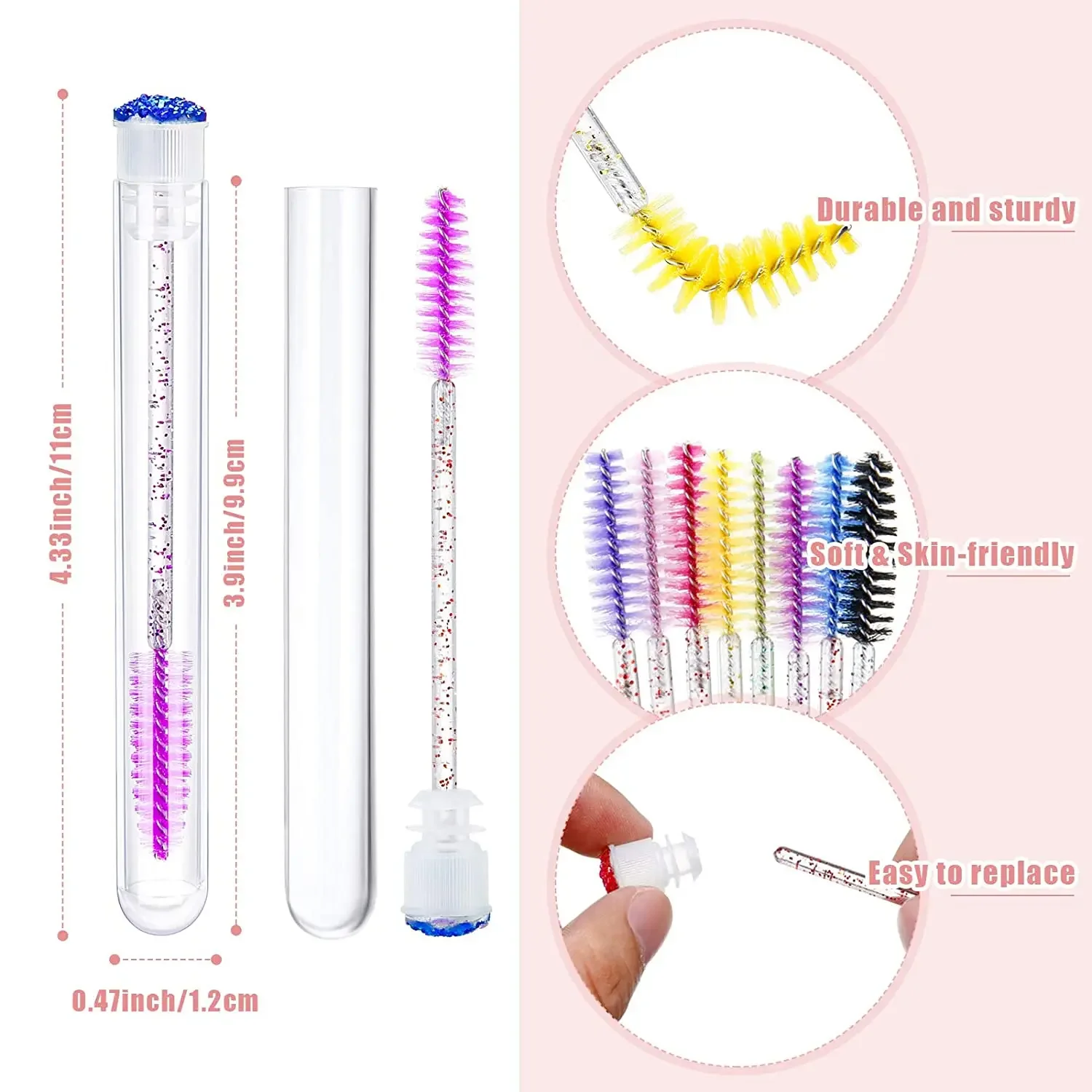Reusable Eyebrow Brush Tube Dust-proof Makeup