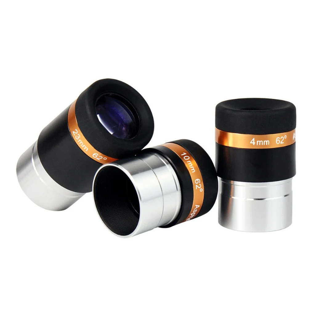 

1pc Astronomical Telescope Eyepiece 1 25inch 62 Degree Wide Angle Eyepiece Planetary Eye Lens 4MM 10MM 23MM