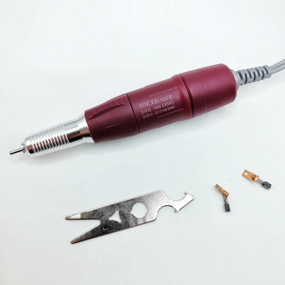 STRONG 120II 35000rpm Micromotor Polisher Handpiece Electric Nail Drill Pen Equipment Accessories For Strong 207 210 Marathon 2