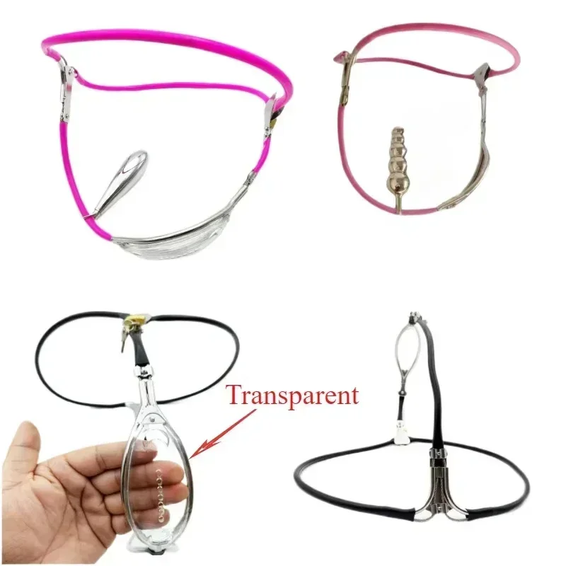NEW Female Stainless Steel Resin Chastity Belt Device Adjustable Underwear Simple Lockable Pants BDSM Adult Sex Toys for Woman