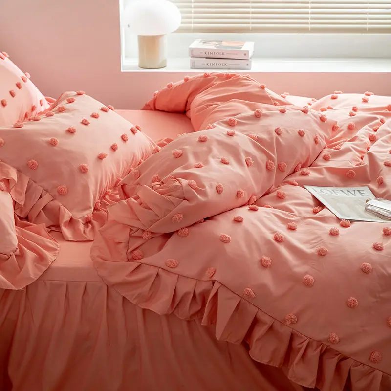 

Новый светильник роскошный модный Комплект постельного белья из 4 предметов простой однотонный пододеяльник простыня постельное белье бутик простой стиль