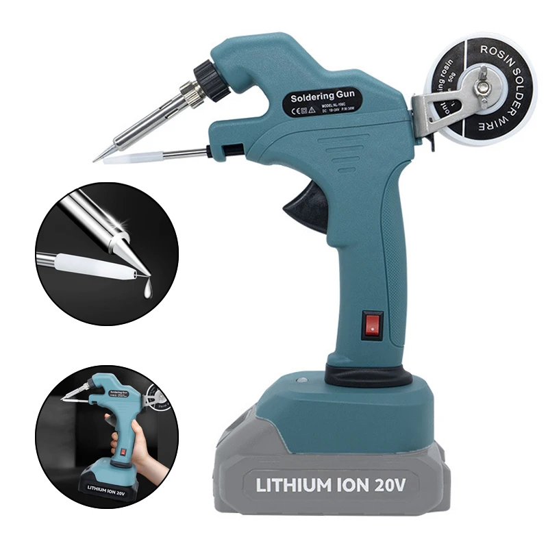 

Беспроводной Паяльник-пистолет для Makita, Dewalt, Milwaukee, 18 в, литиевый аккумулятор, портативный паяльник, инструменты для быстрой сварки