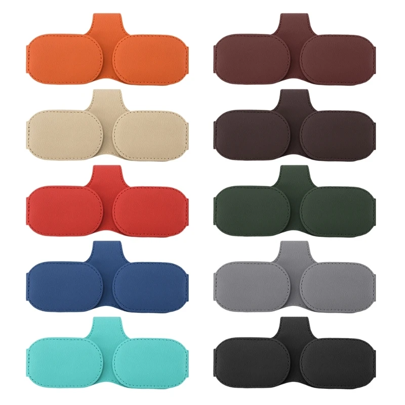 

Sun Visor Sunglasses Ticket Card Document Holder Leather Hanger Clip