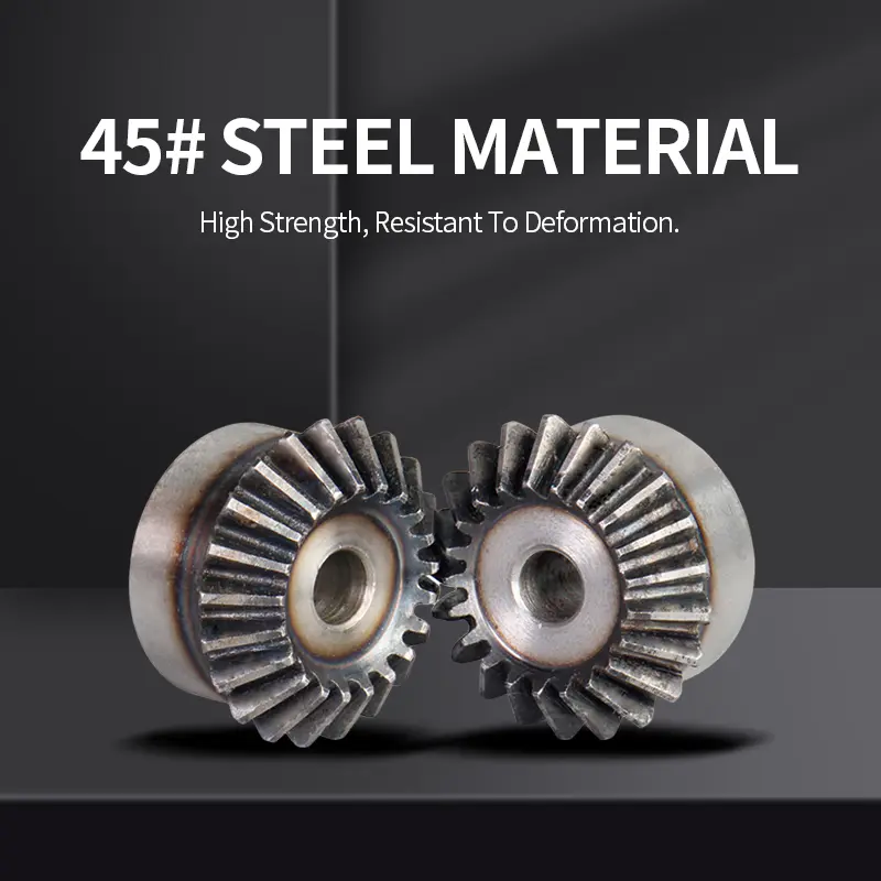 1.5 Module 12/16/18 Tooth Bevel Gears 90° Pressure Angle Conical Gears With Quenching Treatment Fixed By Screw Holes image 2