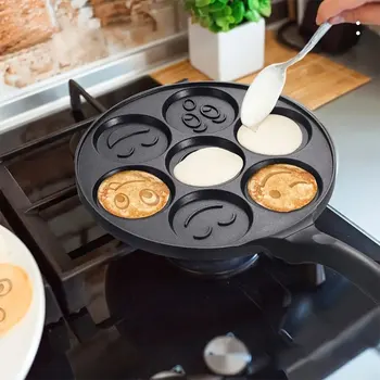 7/4 Cup Smiley Face Pancake Pan 100% piastra antiaderente Pancake Maker Pancake Crepe padella piastra Mini Pancake Maker 1