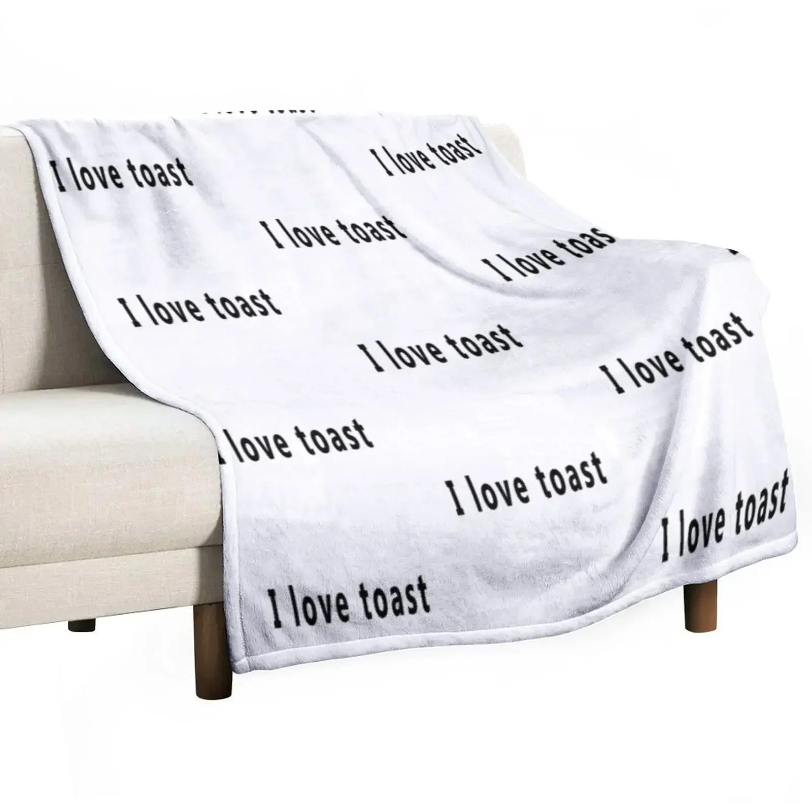 

I LOVE TOAST Throw Blanket bed plaid Soft Plaid Blankets